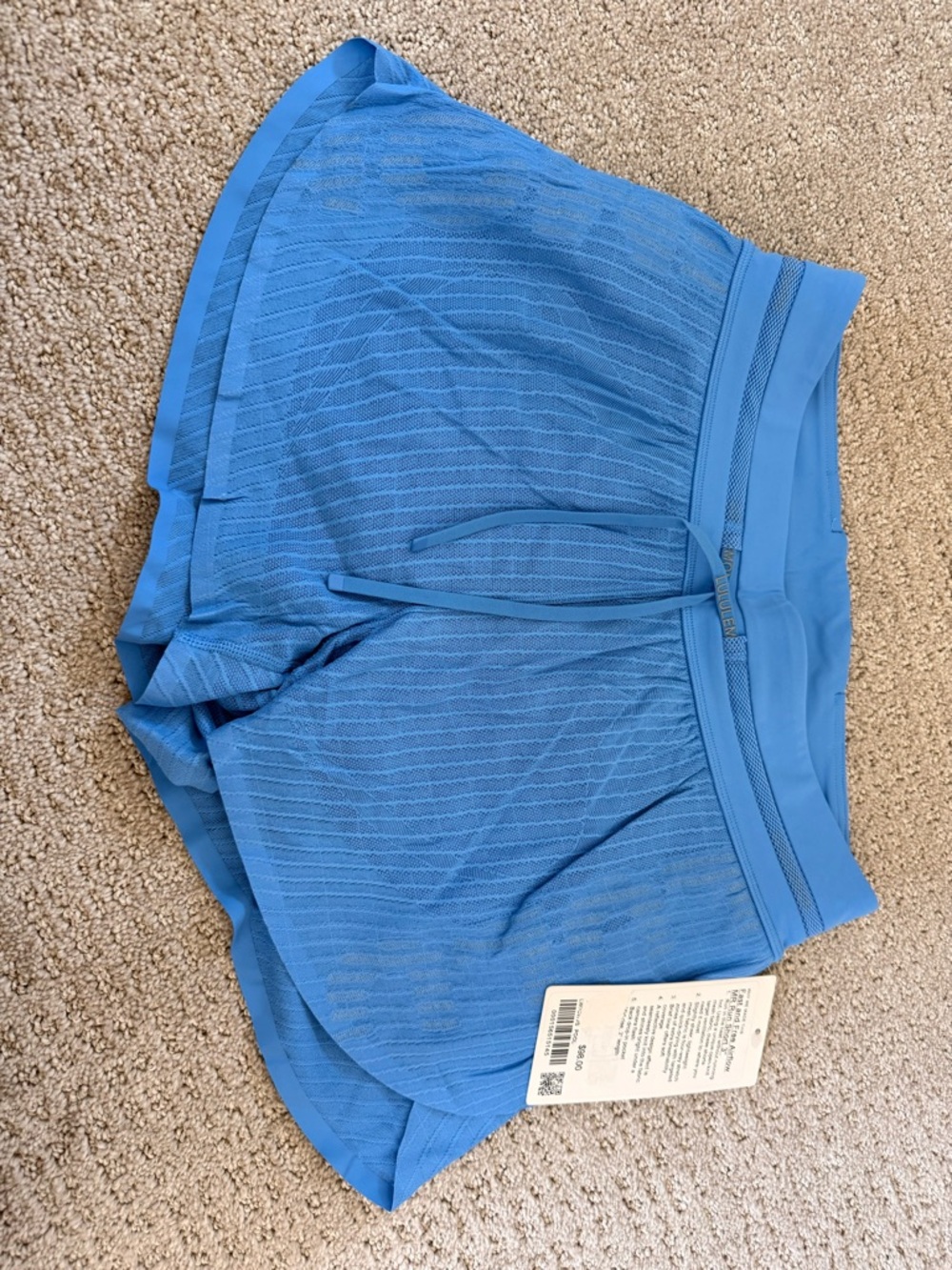 lululemon athletica Light Blue Mesh-Lined Running Shorts